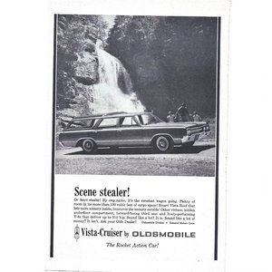 Vista Cruiser Oldsmobile Rocket Action Car Station Wagon 1960s Print Ad 9 in